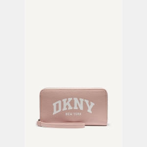 DKNY HADLEE LARGE ZIP AROUND WALLET - Pale Blush