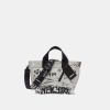 DKNY BRADY GRAFFITI LOGO CROSSBODY - White