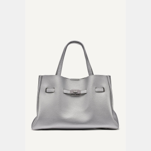 DKNY BRYAR SATCHEL - Silver