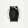 DKNY HADLEE SMALL STRAW LOGO TOTE - Black/White - Image 6