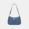 DKNY JENNY DENIM LOGO SHOULDER BAG