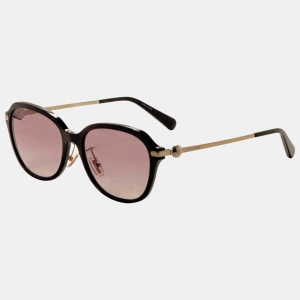 Coach Women's Black Round Sunglasses