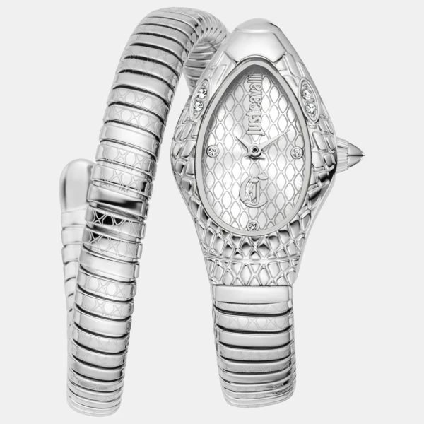 Just Cavalli Snake Quartz Silver Dial Women's Watch