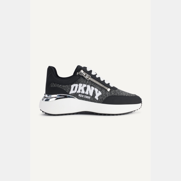 DKNY ZACATA LACE UP SNEAKER - BLACK/CHARCOAL