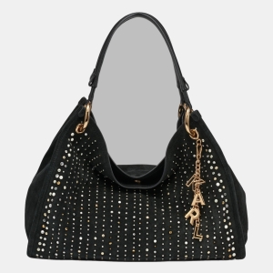 KARL LAGERFELD PARIS LUCIENE MEDIUM TOTE WITH STUDS - Black