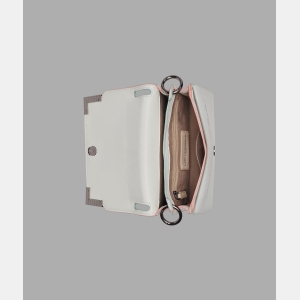 KARL LAGERFELD PARIS CAMILLE SHOULDER WITH OVERSIZED FASHION PINS - Winter White/Silver - Image 5