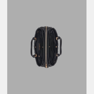 KARL LAGERFELD PARIS MERIBEL SATCHEL WITH OVERSIZED FASHION PINS - Black / Gold - Image 5