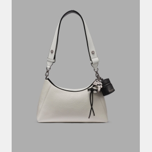 KARL LAGERFELD PARIS NIKOLE MINI CROSSBODY WITH HANGOFF - Winter White/Silver - Image 4