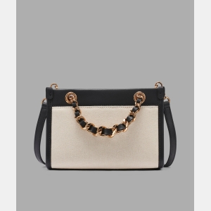 KARL LAGERFELD PARIS SAVOIE MINI CROSSBODY CANVAS - Natural/Black - Image 4
