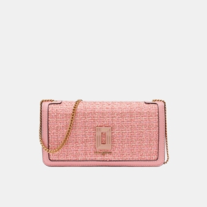 KARL LAGERFELD PARIS KOSETTE BOUCLE SHOULDER BAG - Sunkist Coral