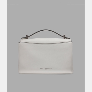 KARL LAGERFELD PARIS CHANTAYE KARL HEAD CROSSBODY - Winter White/Silver - Image 4