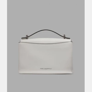 KARL LAGERFELD PARIS CHANTAYE KARL HEAD CROSSBODY - Winter White/Silver - Image 4