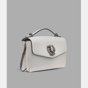 KARL LAGERFELD PARIS CHANTAYE KARL HEAD CROSSBODY - Winter White/Silver - Image 3