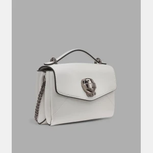 KARL LAGERFELD PARIS CHANTAYE KARL HEAD CROSSBODY - Winter White/Silver - Image 3