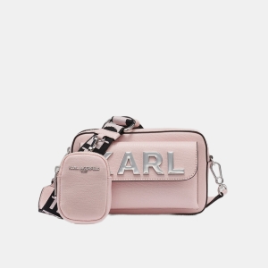 KARL LAGERFELD PARIS MAYBELLE CAMERA CROSSBODY - Lotus