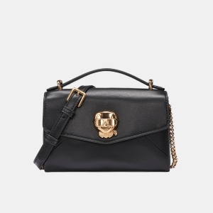 KARL LAGERFELD PARIS CHANTAYE KARL HEAD CROSSBODY - Black / Gold