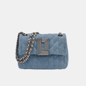 KARL LAGERFELD PARIS LAFAYETTE MINI CROSSBODY DENIM - Light Denim