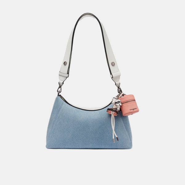 KARL LAGERFELD PARIS NIKOLE MINI CROSSBODY WITH HANGOFF - Light Denim