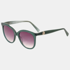 Longchamp Women's Black Round Sunglasses