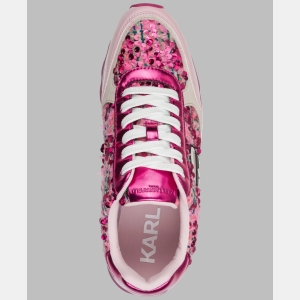 KARL LAGERFELD PARIS MEADE TWEED SEQUIN SNEAKER - Pink - Image 5