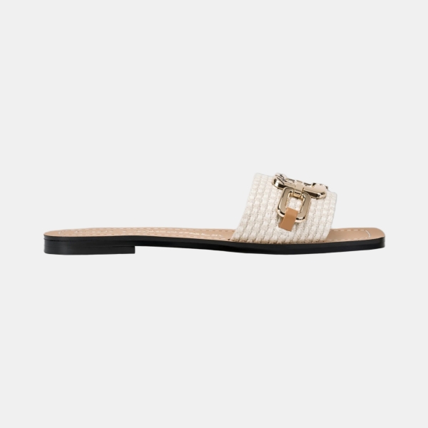 KARL LAGERFELD PARIS MARZELLA SLIDE - Cream