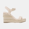 KARL LAGERFELD PARIS CALZONA WEDGE SANDAL - New Nude