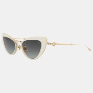 Valentino Women's White Sunglasses - White Gold
