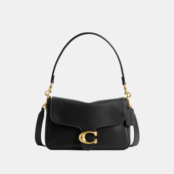 Coach Soft Tabby Shoulder Bag - Brass/Black