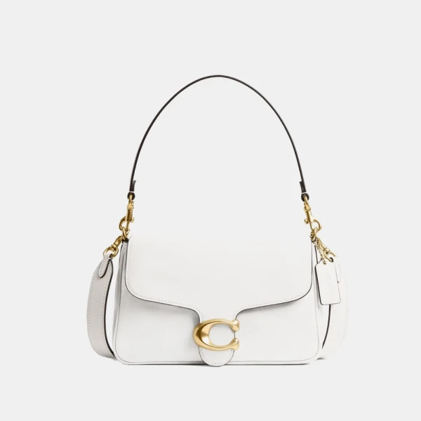 Coach Soft Tabby Shoulder Bag - Brass/Chalk