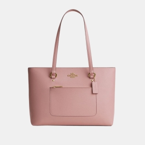 Coach Station Tote Bag - Gold/Carnation