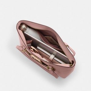 Coach Station Tote Bag - Gold/Carnation - Image 5