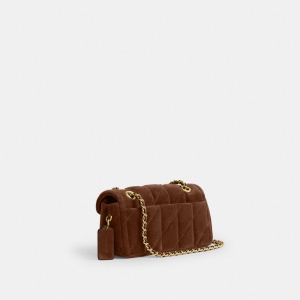 Coach Tabby Shoulder Bag 20 With Quilting - Brass/Warm Brown - Image 8