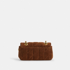 Coach Tabby Shoulder Bag 20 With Quilting - Brass/Warm Brown - Image 9