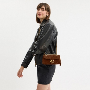 Coach Tabby Shoulder Bag 20 With Quilting - Brass/Warm Brown - Image 4