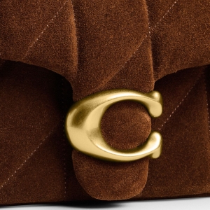 Coach Tabby Shoulder Bag 20 With Quilting - Brass/Warm Brown - Image 11