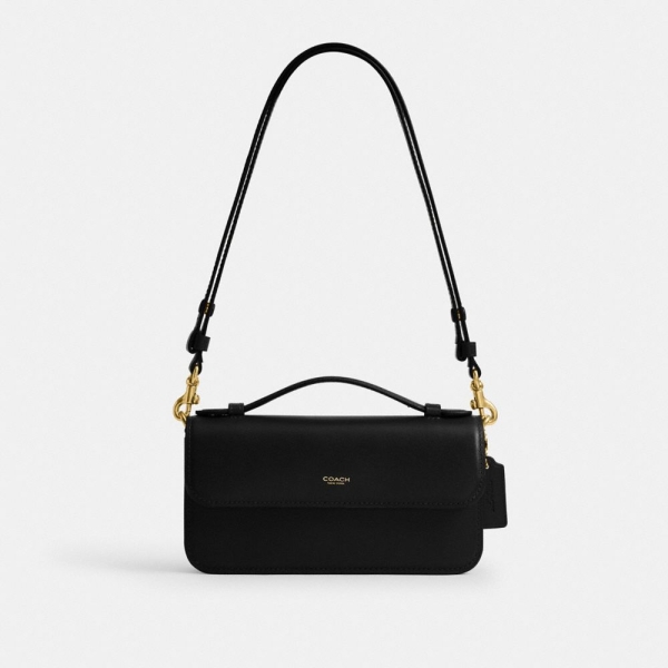 Coach Elora Top Handle Crossbody Bag - Brass/Black