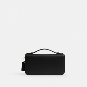 Coach Elora Top Handle Crossbody Bag - Brass/Black - Image 8