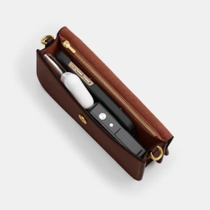 Coach Elora Top Handle Crossbody Bag - Brass/Maple - Image 6