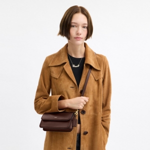 Coach Elora Top Handle Crossbody Bag - Brass/Maple - Image 3