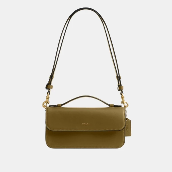 Coach Elora Top Handle Crossbody Bag - Brass/Muted Olive