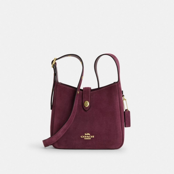 Coach Hadley Mini Crossbody Bag - Gold/Maroon