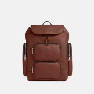 Coach Finn Backpack - Silver/Vintage Brown