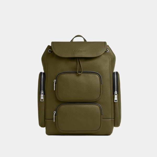 Coach Finn Backpack - Silver/Olive