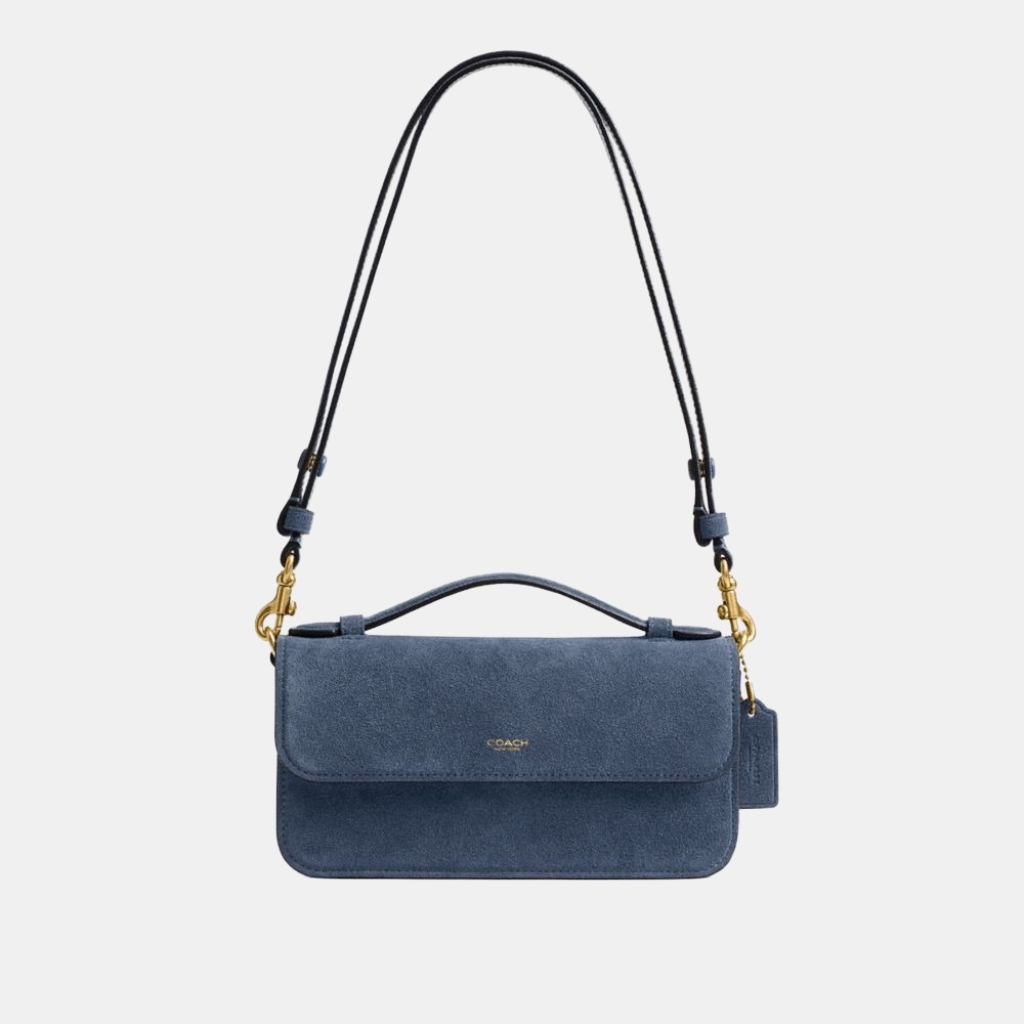 Coach Elora Top Handle Crossbody Bag - Brass/Light Denim