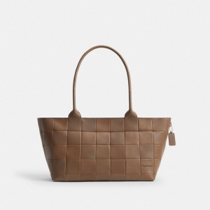 Coach Alter/Ego Large Tote Bag In Upcrafted Leather - Dark Stone
