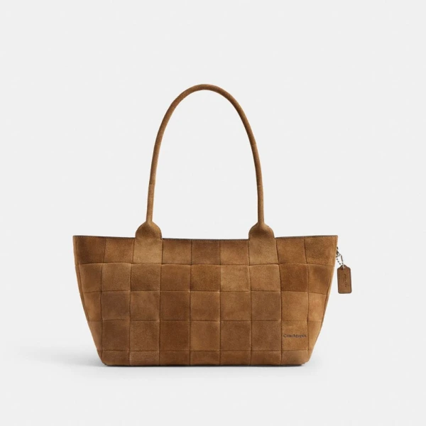 Coach Alter/Ego Large Tote Bag In Upcrafted Suede - Cedar Suede
