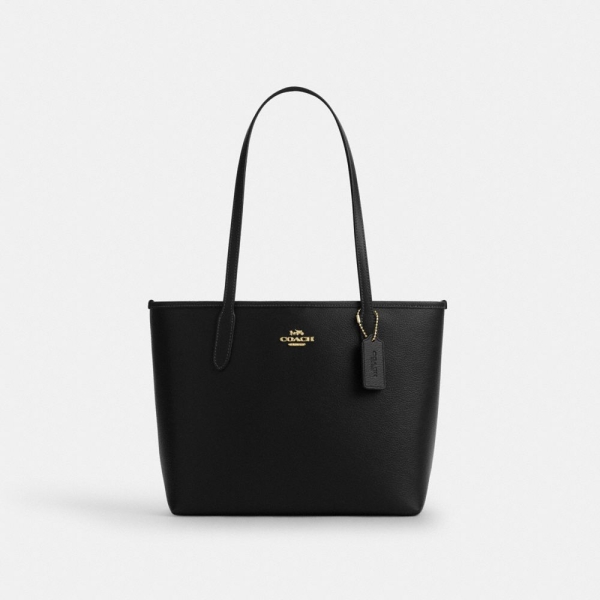 Coach Medium City Tote Bag - Gold/Black
