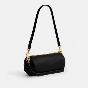 Coach Barrel Bag - Brass/Black - Image 7