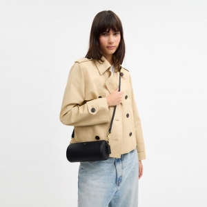 Coach Barrel Bag - Brass/Black - Image 3