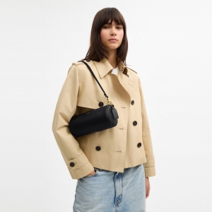 Coach Barrel Bag - Brass/Black - Image 4
